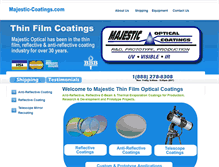 Tablet Screenshot of majestic-coatings.com